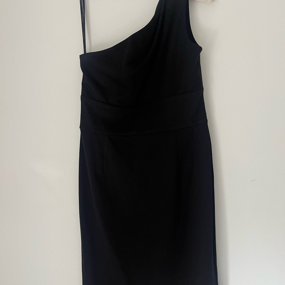 Calvin Klein Black Asymmetrical One-Shoulder Cocktail Dress